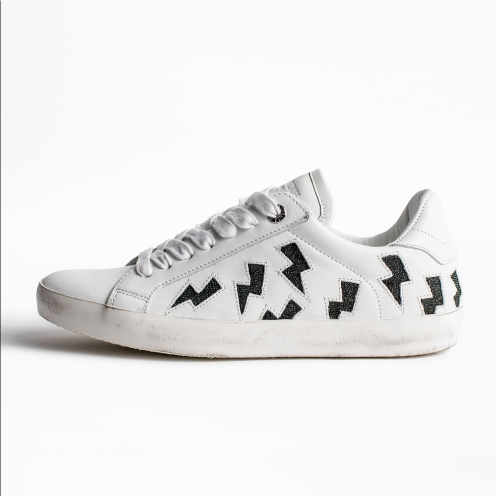 NWT Zadig&Voltaire Flash Lurex Lightning Sneakers